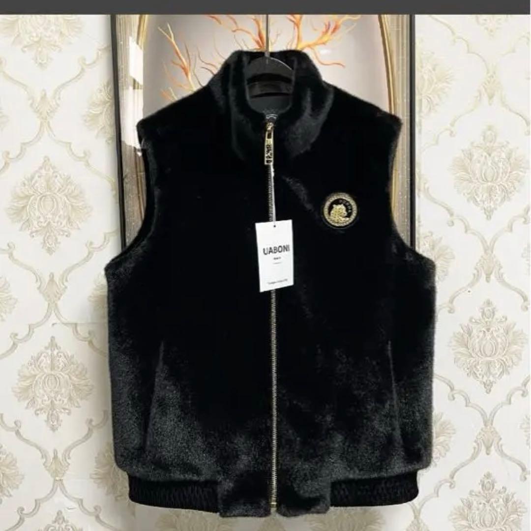 定価8万◆UABONI ミンク80%、カシミア20% 毛皮ベスト　L/48サイズ