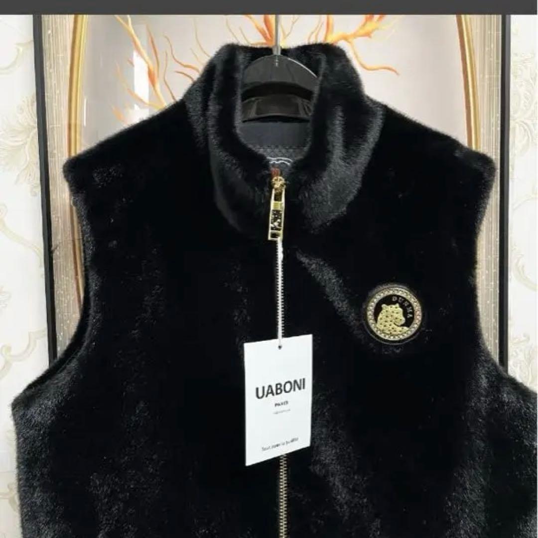 定価8万◆UABONI ミンク80%、カシミア20% 毛皮ベスト　L/48サイズ