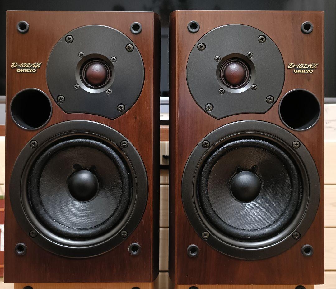 ONKYO D-102AX 　スピーカー リアルウッド突板　エッジ交換済み