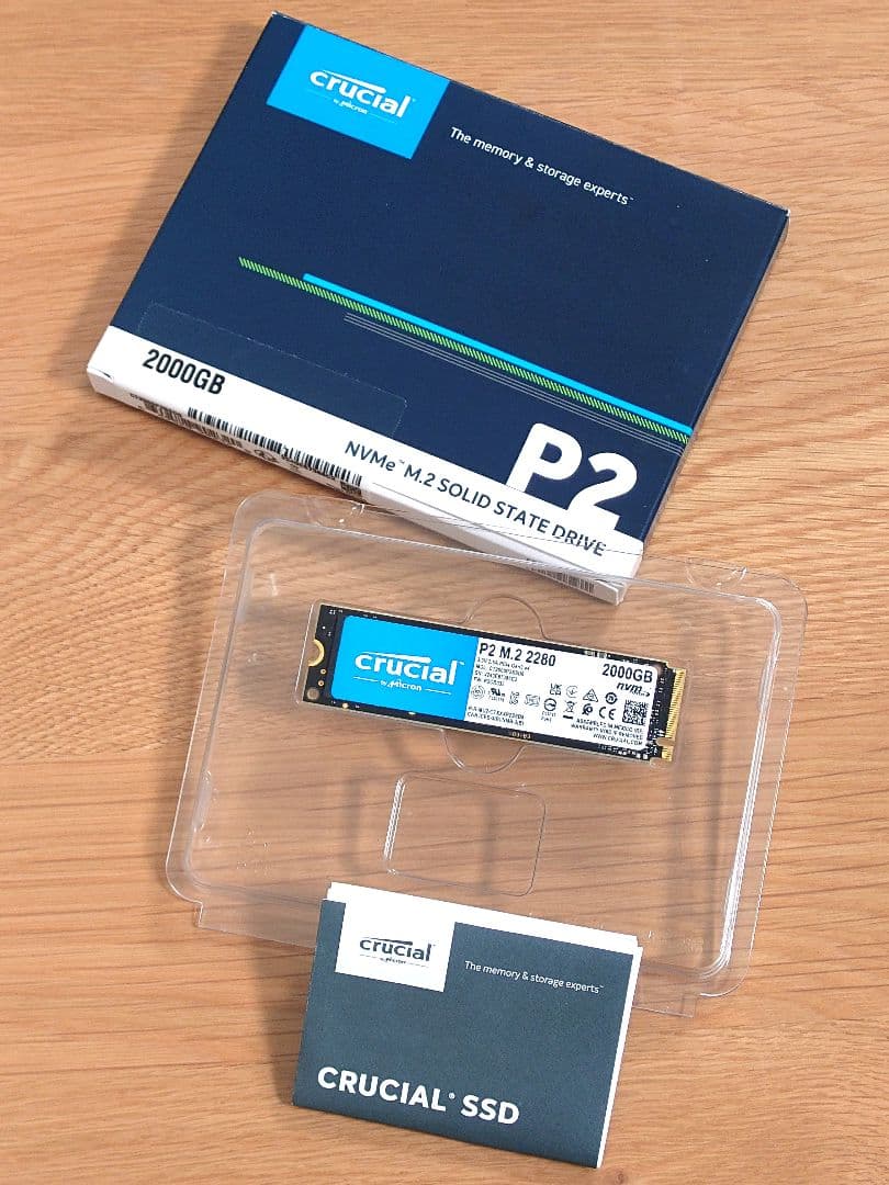 内蔵型SSD Crucial P2 NVMe PCle 2280 M.2 SSD 2TB