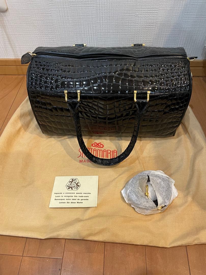 大幅お値下げ中！【美品】SANTAMARIA クロコダイル　ボストンバッグ