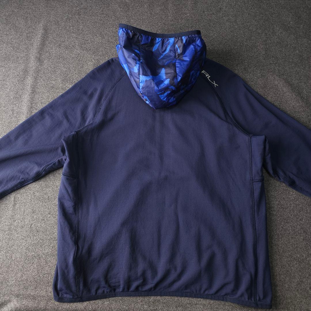 RLX ポロラルフローレン 中綿 異素材 カモフラ フーディブルゾンジャケットM