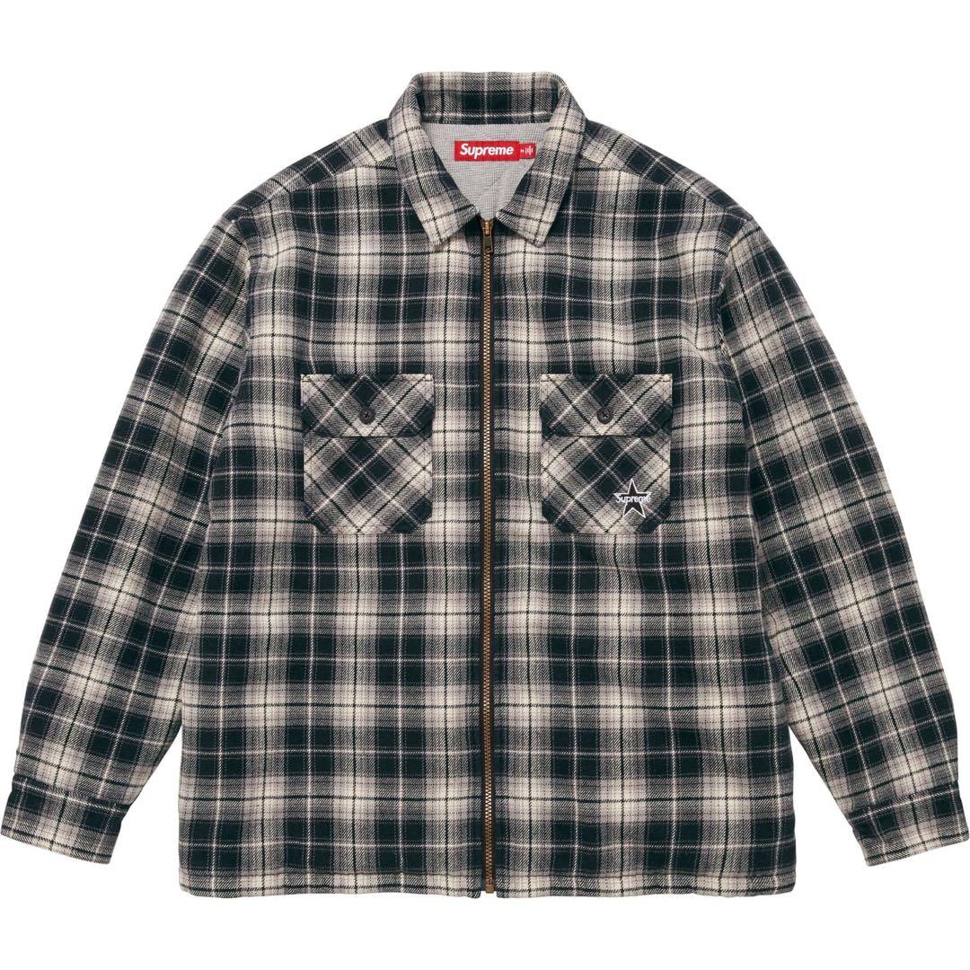 ジャケット・アウター supremeThermal Lined Zip Up FlannelShirt