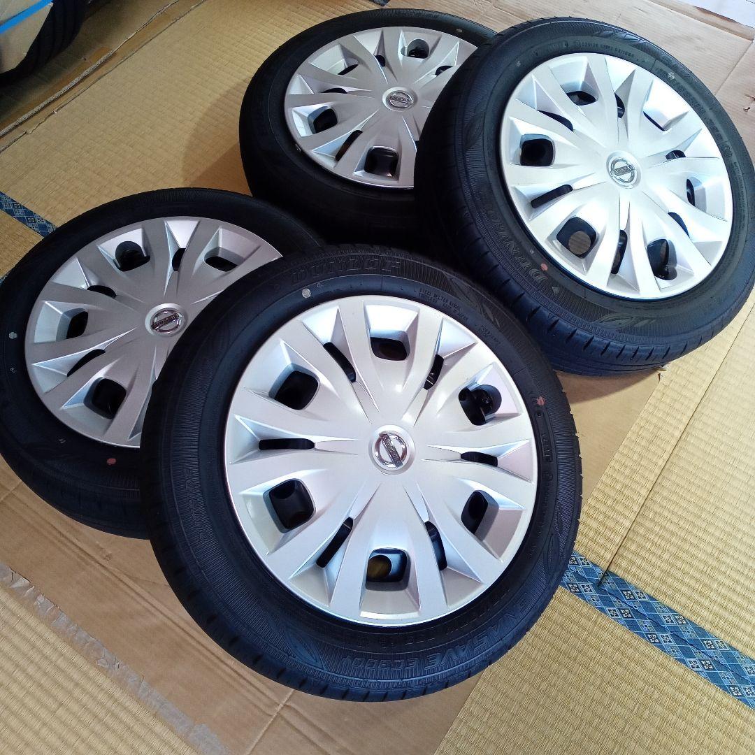 じ*う様 B40系ルークス純正14インチスチールホイール4本バリ山24年式タイヤ