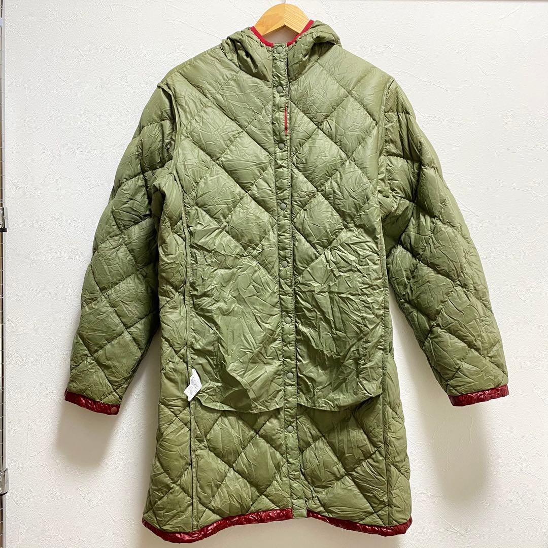 ★美品 収納袋付 montbell モンベル トラベルダウンコート レッド L