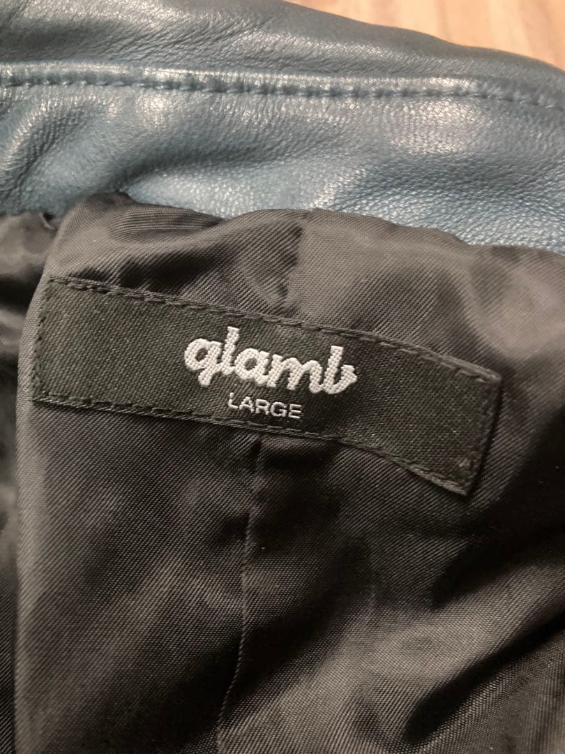 Lサイズ　glamb グラム　レザーライダースジャケット ラムレザー