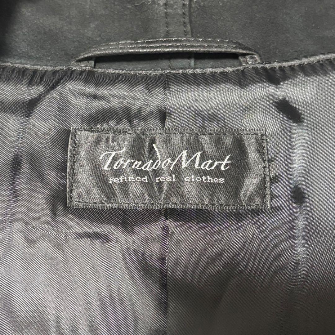 トルネードマート レザー ジャケット コート y2k ショールカラー 羊革 黒