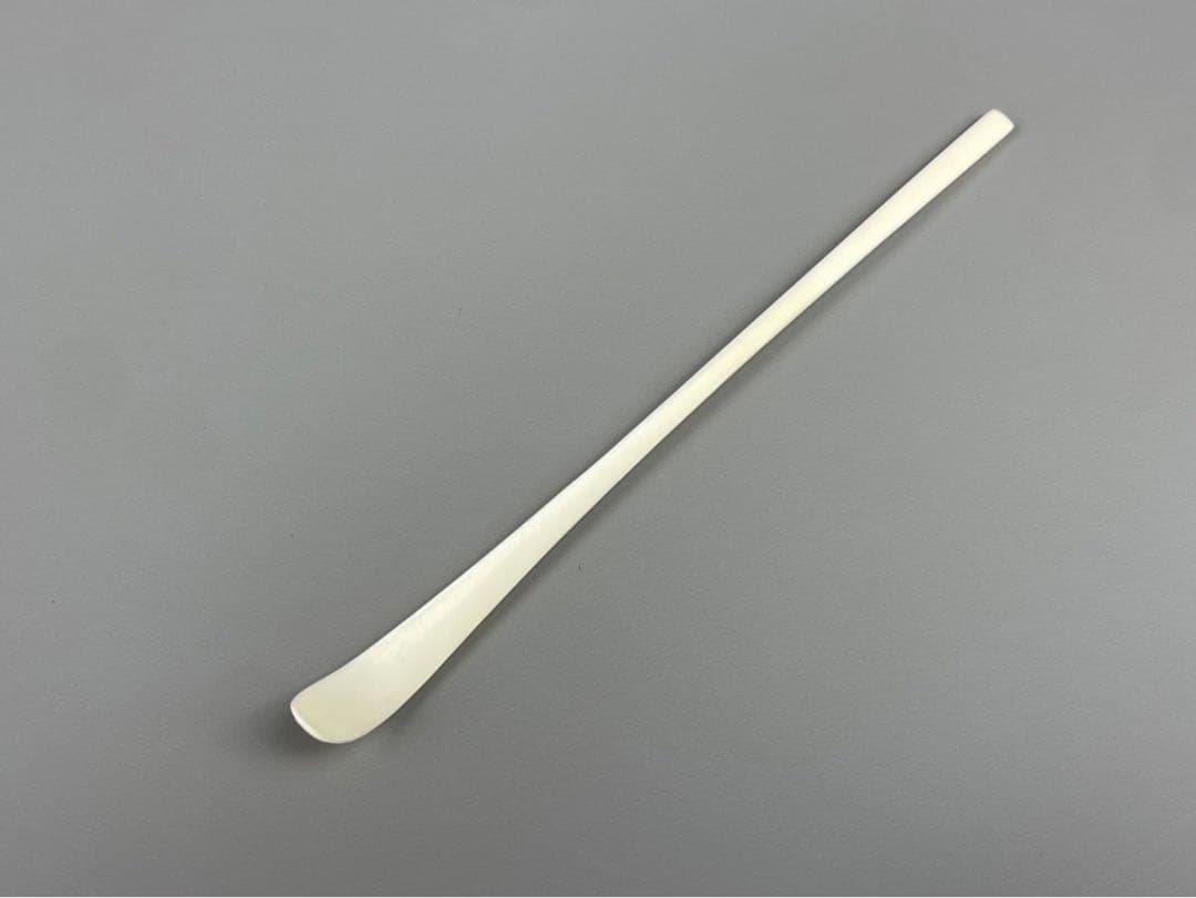 マンモス牙材茶杓 高級素材 白材 茶道具 煎茶 直径約18cm 重さ約4.6g