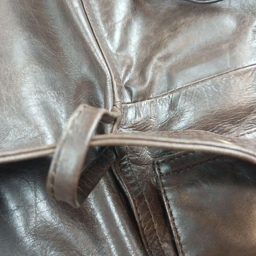 PS ポールスミス カーコート ラムレザー М ブラウン チェック ベルト