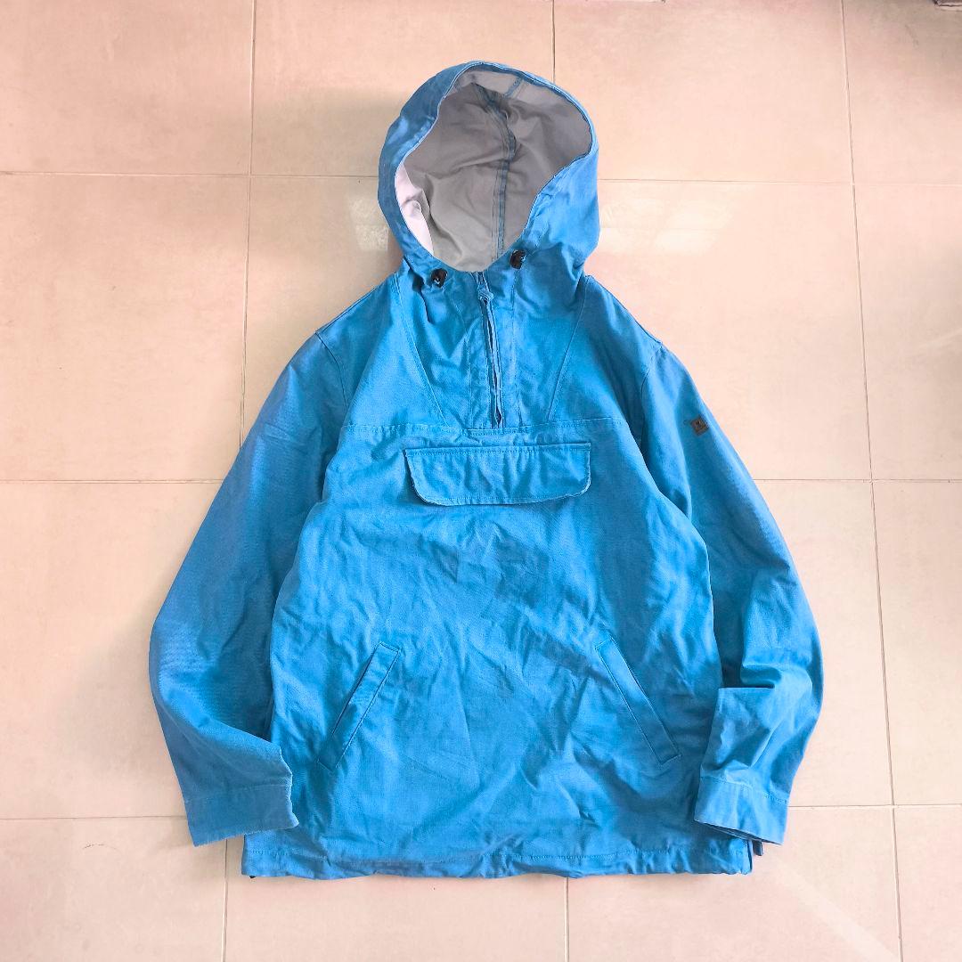 フランス　Mousqueton ダック　アノラックパーカー　ブルー