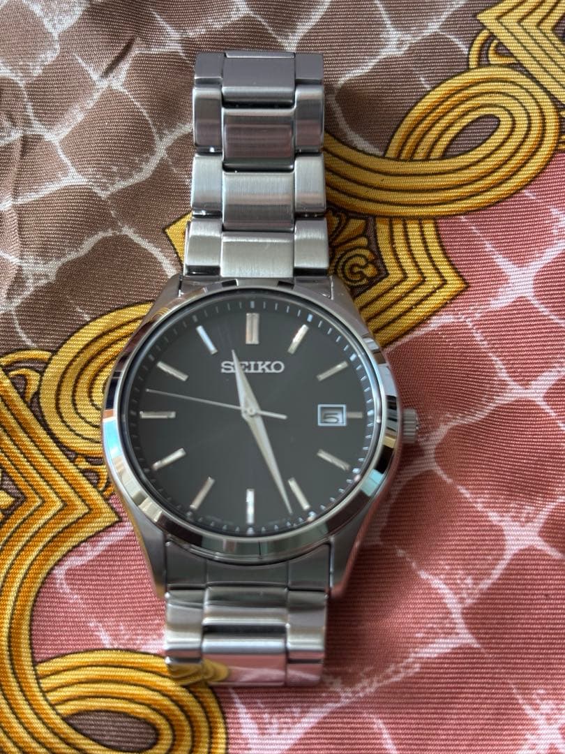 SBPX147ソーラー電池不要文字盤黒　保証期間内綺麗完動