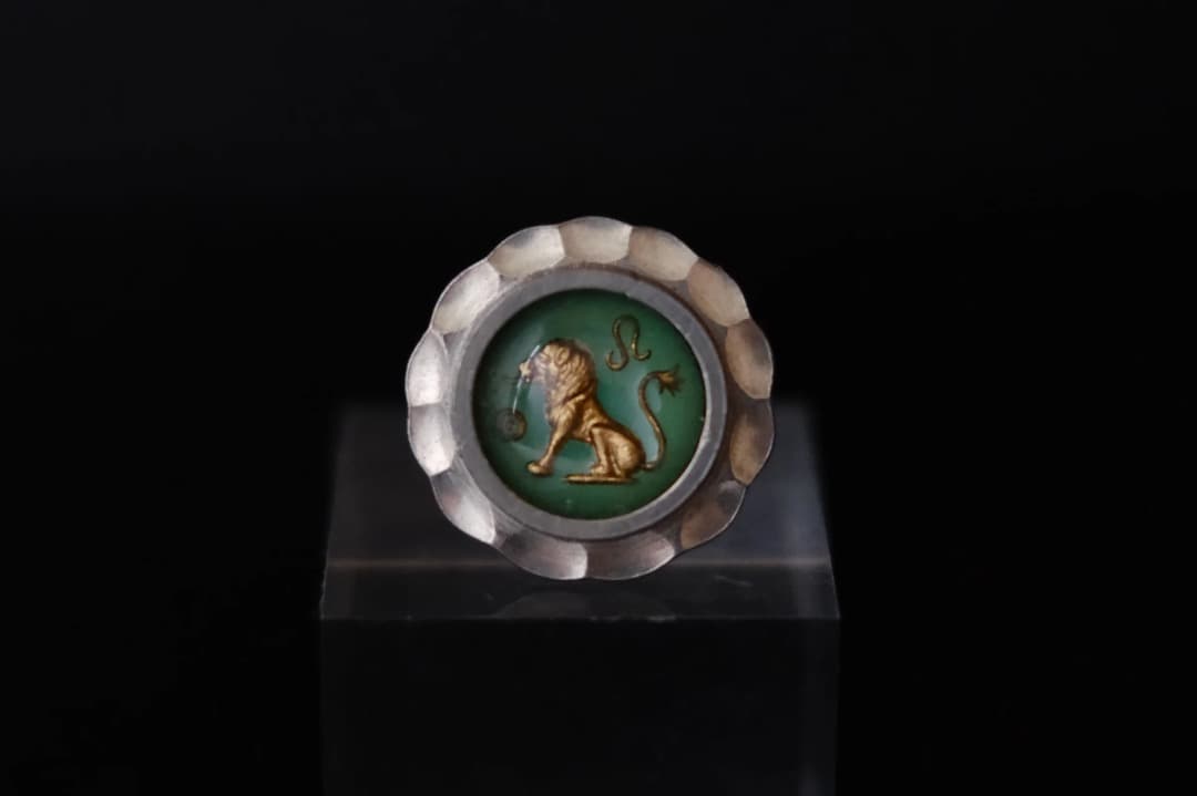 デンマークアンティーク｜ベント・ラーセンのピューターリング（獅子座）