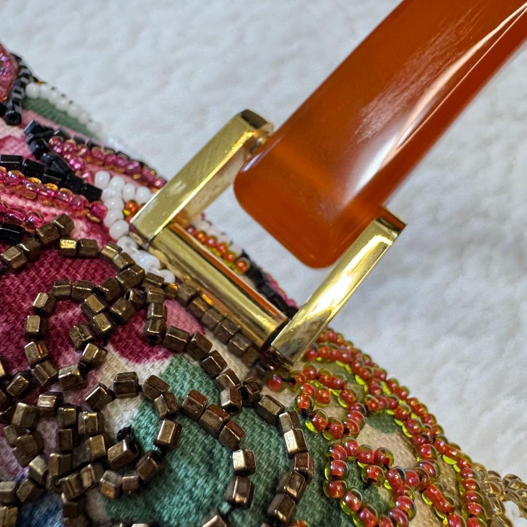 Lumy ルミー はしもと ビーズ バッグ ハンドバッグ クラッチ 皇室御用達