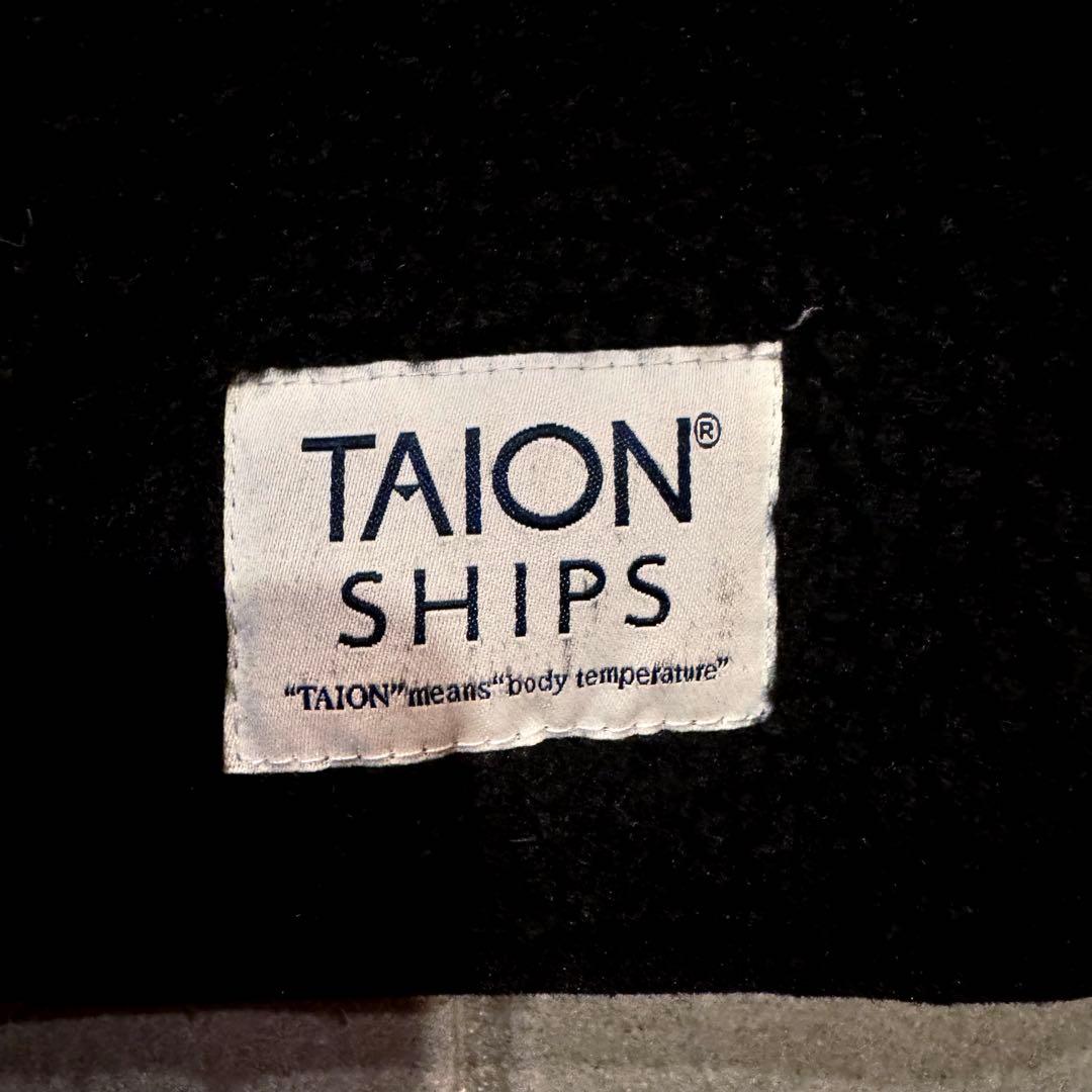 【SHIPS別注】TAION ボア×ダウン リバーシブルコート ブラック 黒