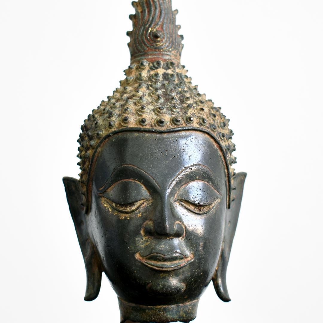 煙水晶さま専用 タイ北部ラーンナー美術チェンセン・ファン青銅仏像頭部