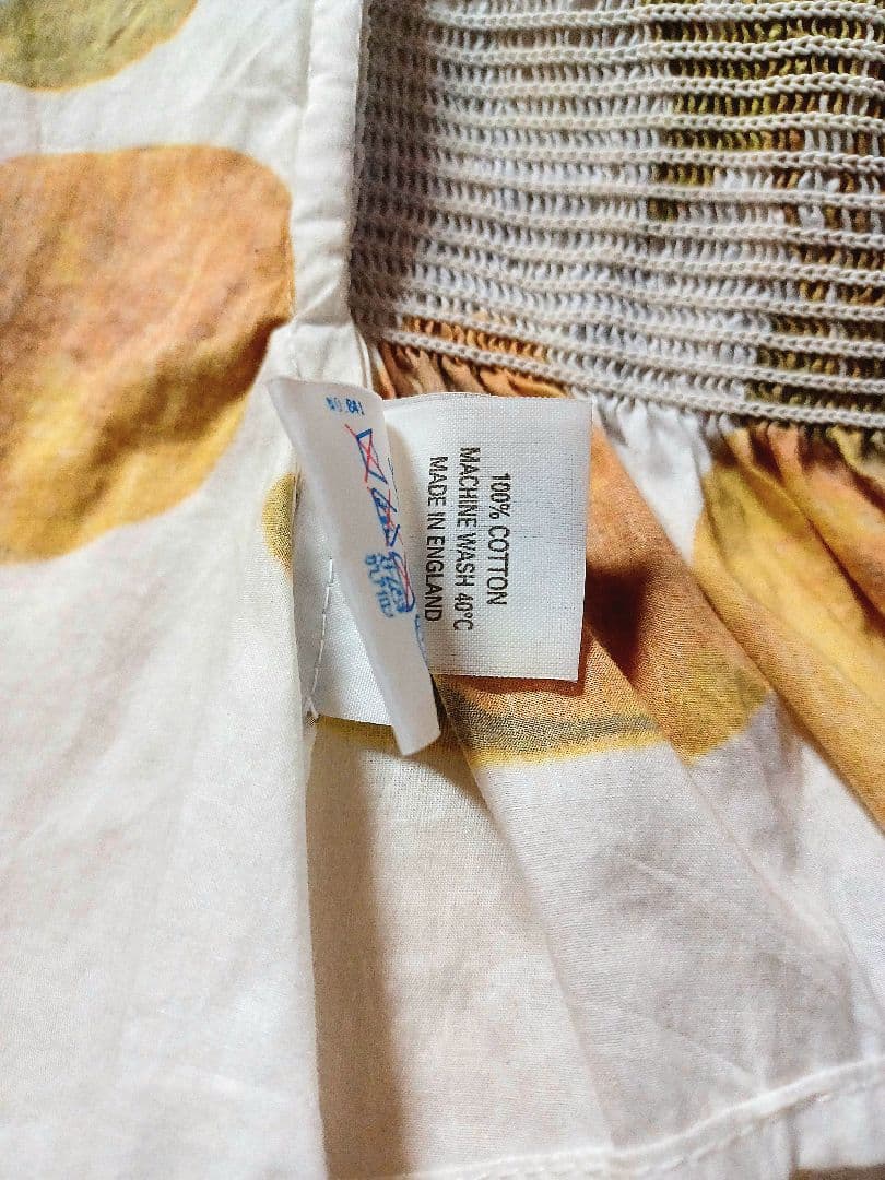 ヴィヴィアンウエストウッド　1997コレクション　ピーチ柄シャーリングブラウス