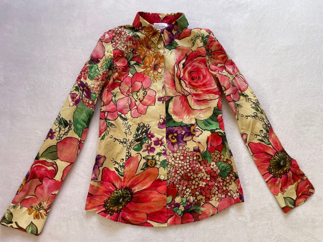 RED VALENTINO フラワープリント シャツ ブラウス