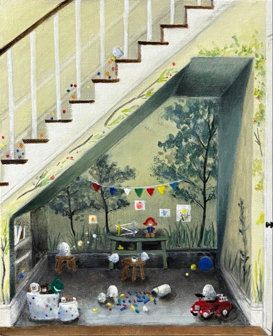 House sitting アクリル画　F3