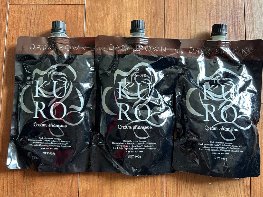 クロクリームシャンプー　ダークブラウン カラーシャンプー 3個セット