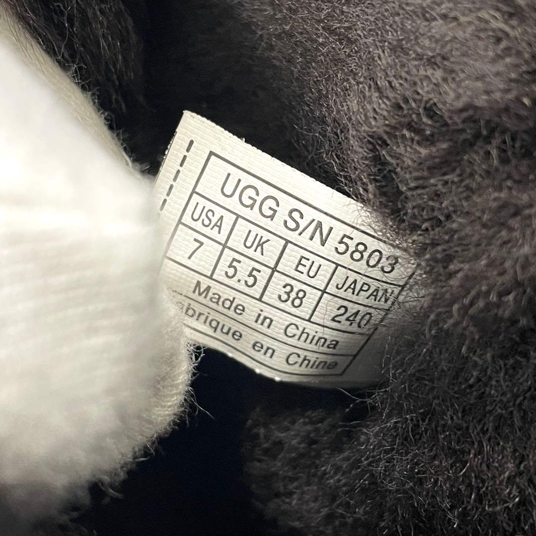 《未使用品》 アグ ムートン ミドル ショート ブーツ スエード ブラウン 茶系