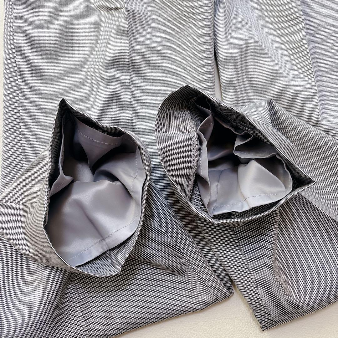 未使用✨BOSCH ボッシュ ノーカラー パンツスーツ 40 グレー チェック