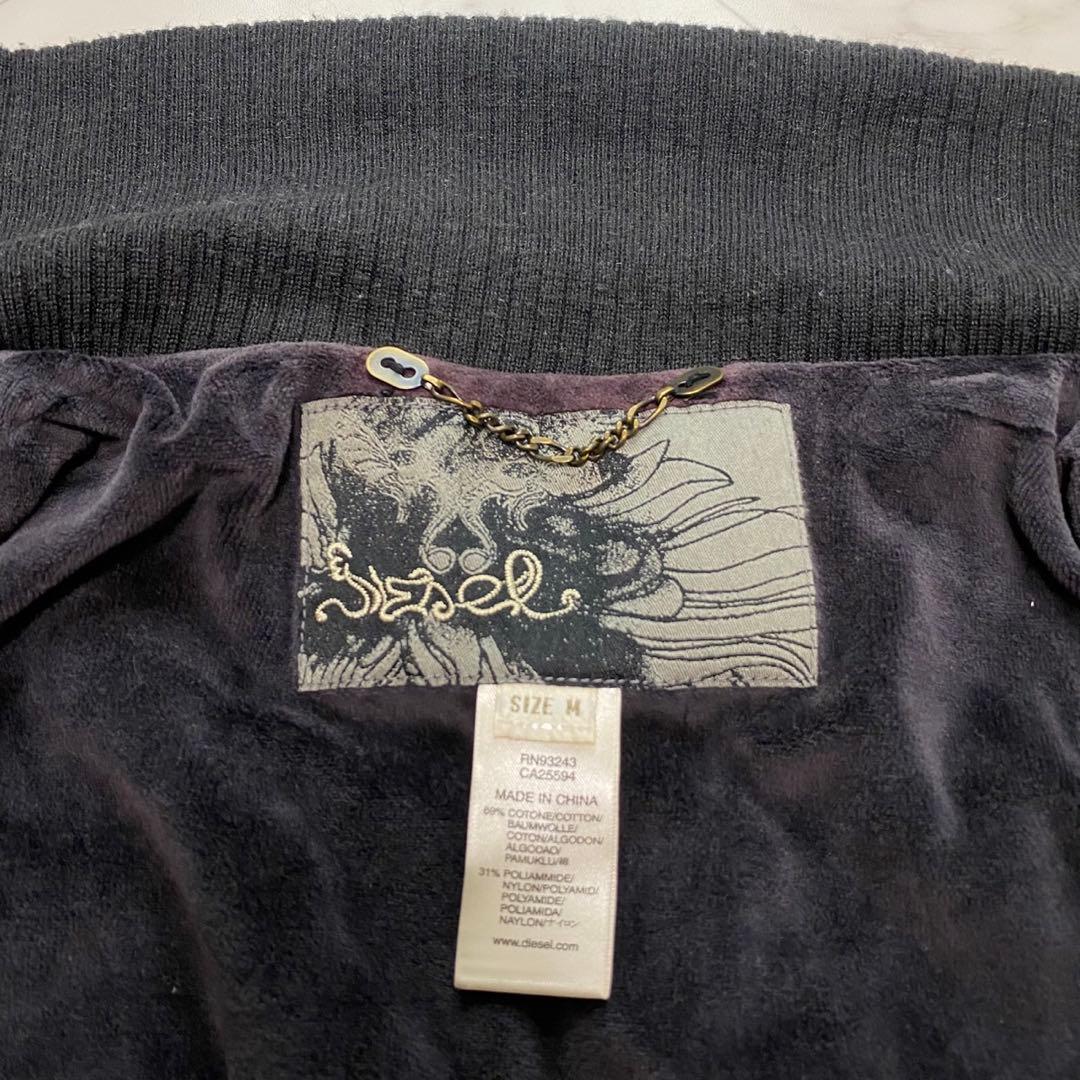 DIESEL ディーゼル　黒　Y2K ミリタリージャケット　ジップアップ