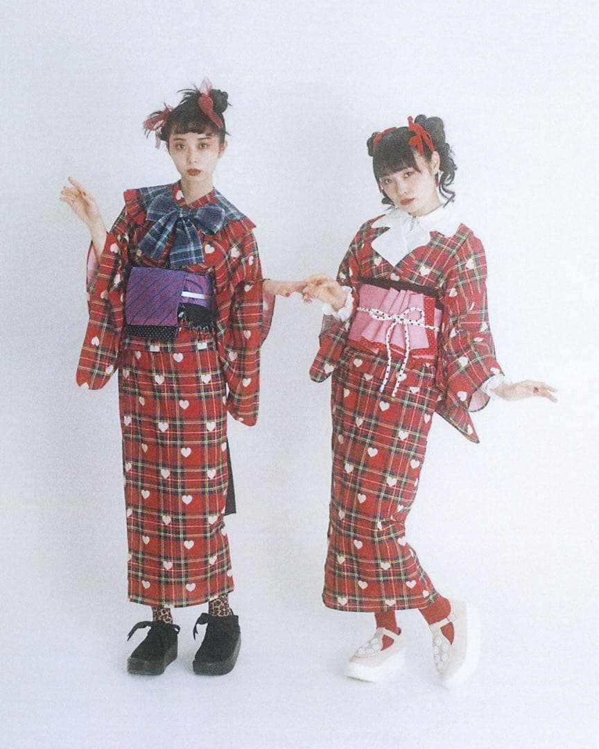 【 HEIHEI 】浴衣・リバーシブル帯・飾り帯 3点セット【 7月限定出品 】