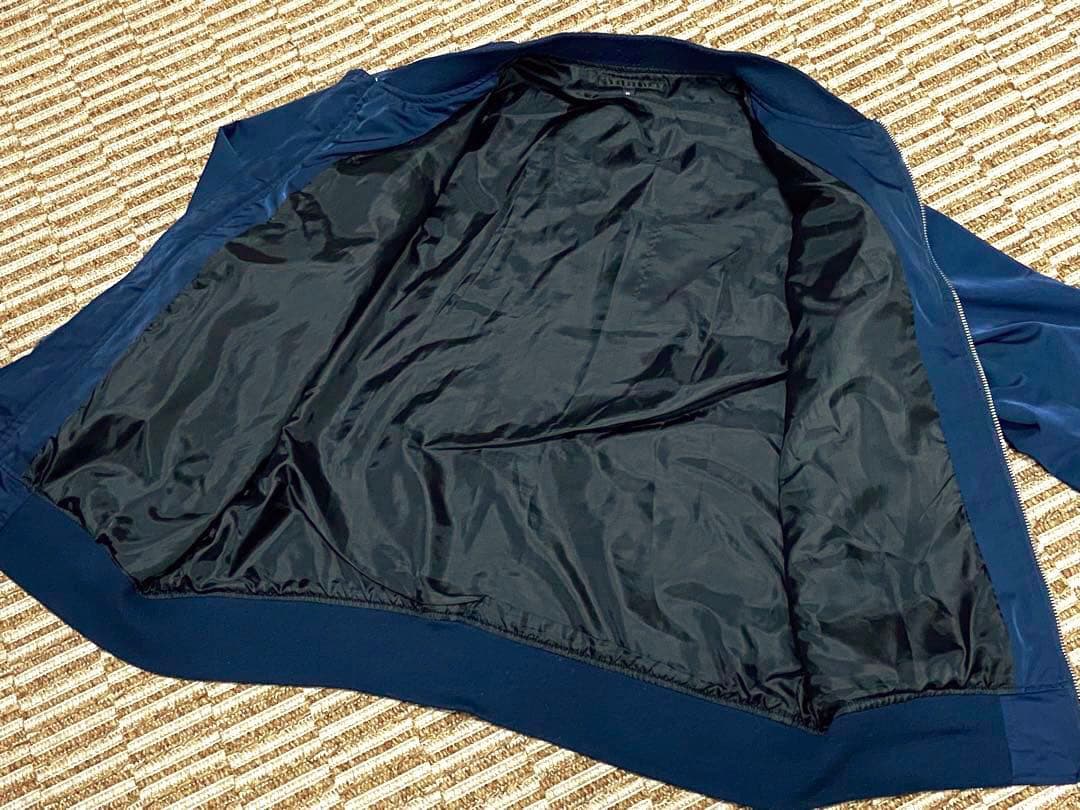 アリステア スカジャン MA-1 両面刺繍 鷹 和柄 刺繍ジャケットXLネイビー