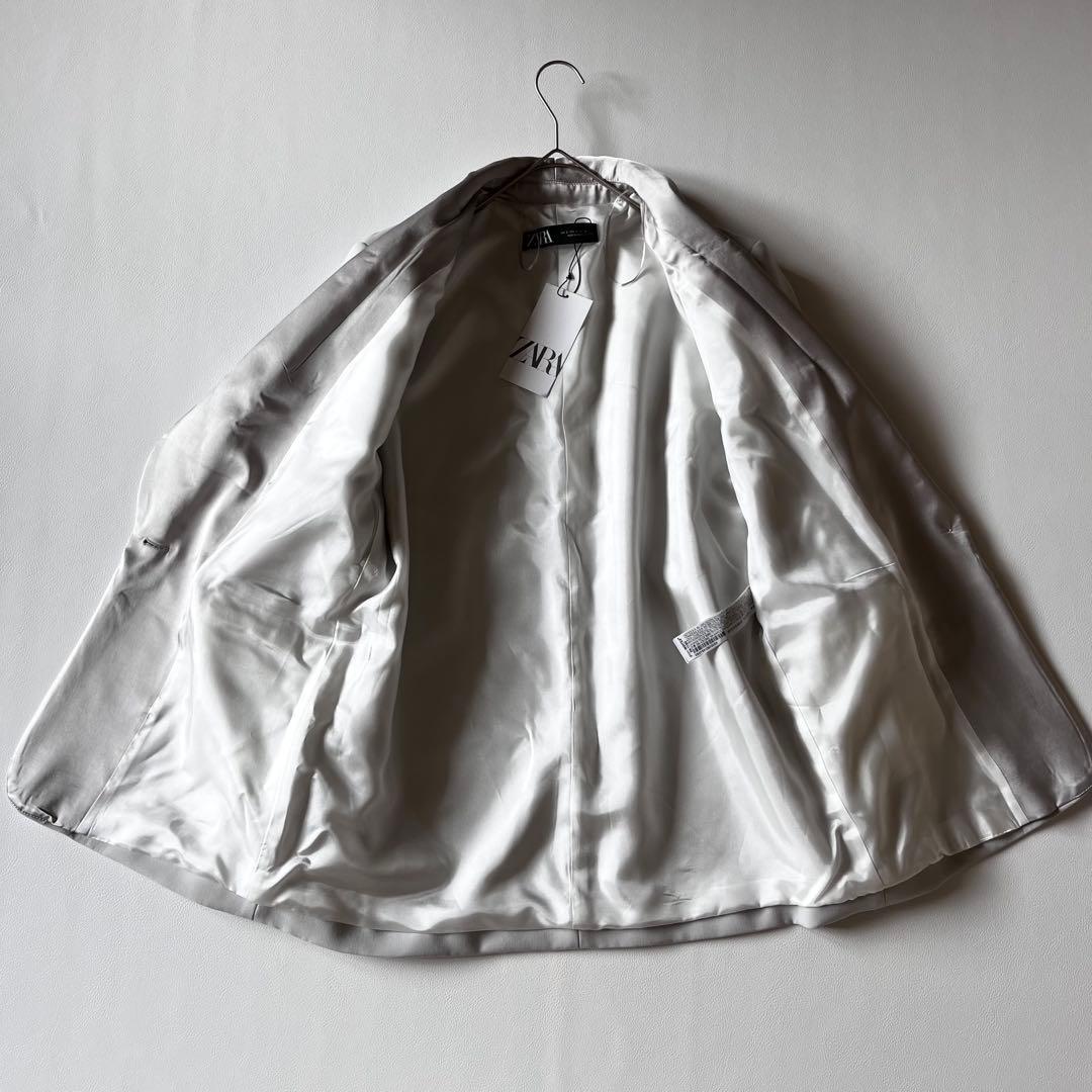 新品タグ付き✨ZARA　パンツスーツ　セットアップ　現行　ライトグレー　洗える