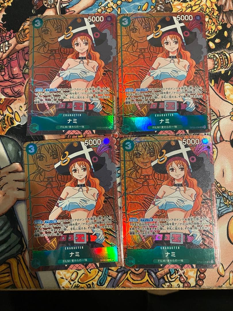 ナミ SR パラレル　OP02-036 4枚セット