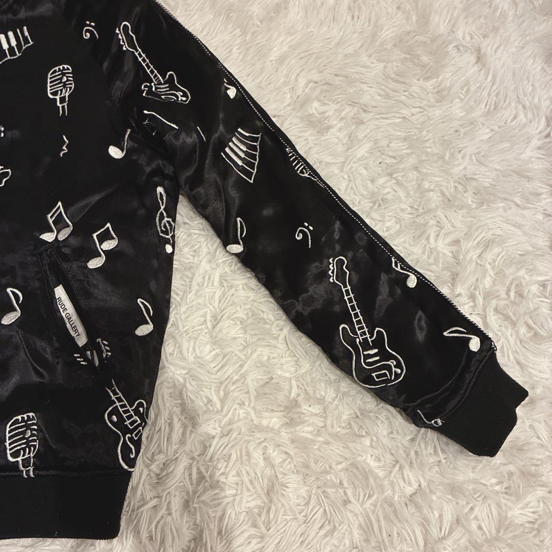RUDE GALLERY スカジャン マリア 音符 刺繍 リバーシブル