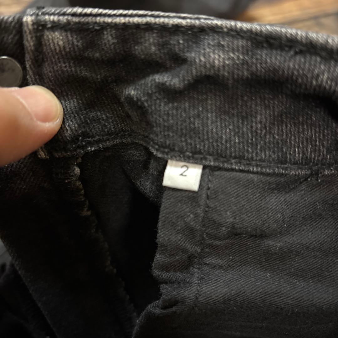 パンツ UNUSED / rebuild black denim pants