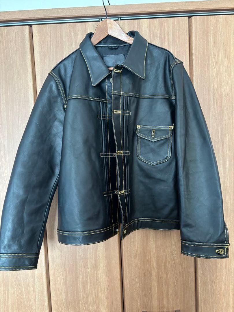 【超美品】ホースハイドレザージャケット 黒