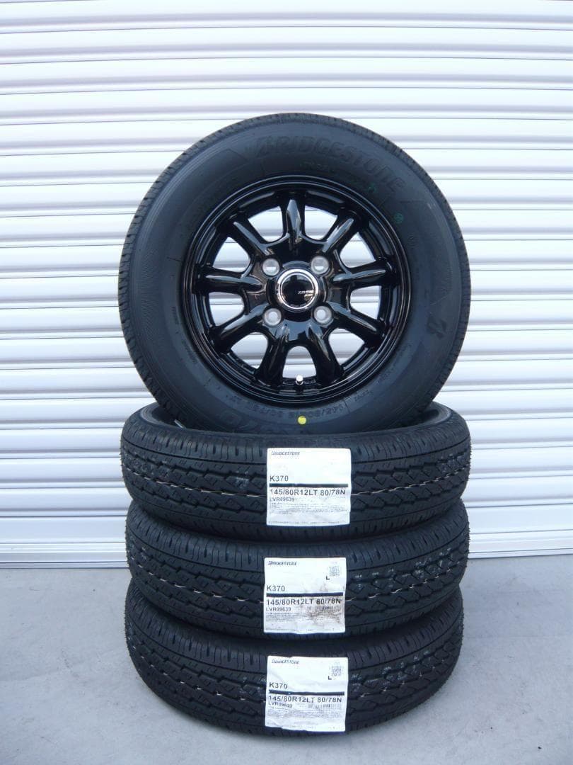 送料込☆ブリヂストンK370☆145/80R12LT☆軽トラ・軽バン・Ｎバン等