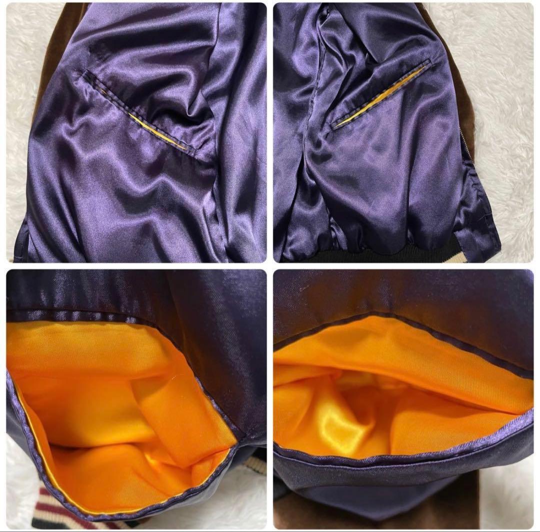 テーラー東洋 リバーシブル スカジャン ジェシー USMC 刺繍 ブラウン L