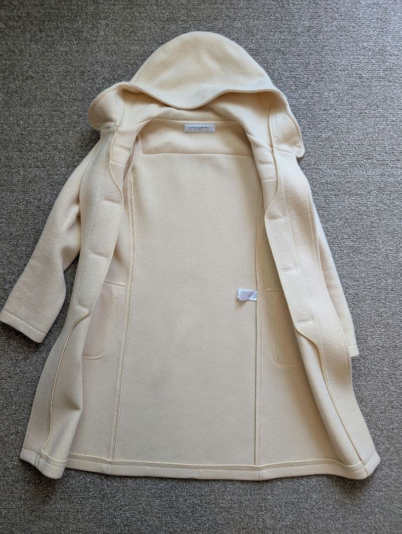 【美品です！】ユナイテッドアローズ★ロング ダッフルコート★38 オフホワイト
