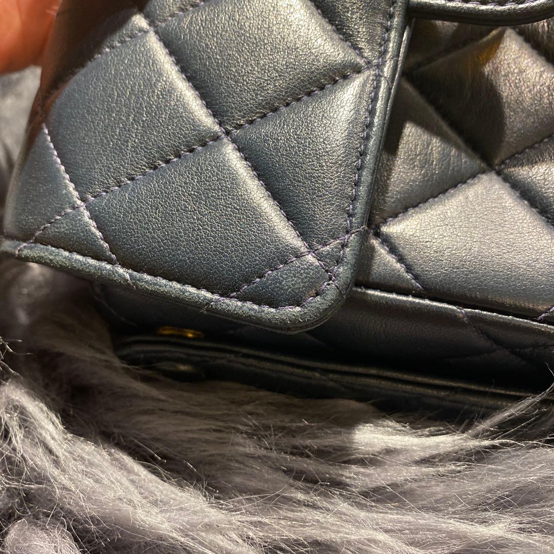 CHANEL レア品　マトラッセ　バック　クラッチバックネイビー