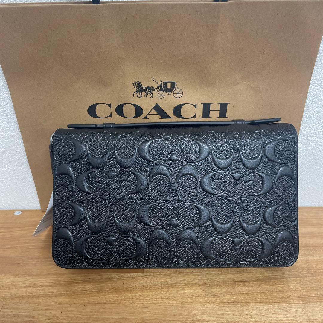 COACH ブラック レザー 長財布　コーチ　贈り物