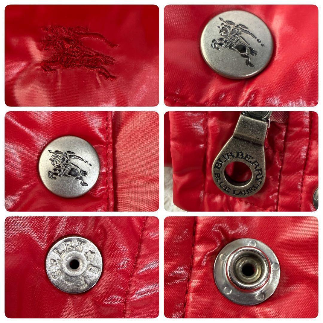 極美品 バーバリーブルーレーベル ノバチェック フレア Aライン ダウンJKT