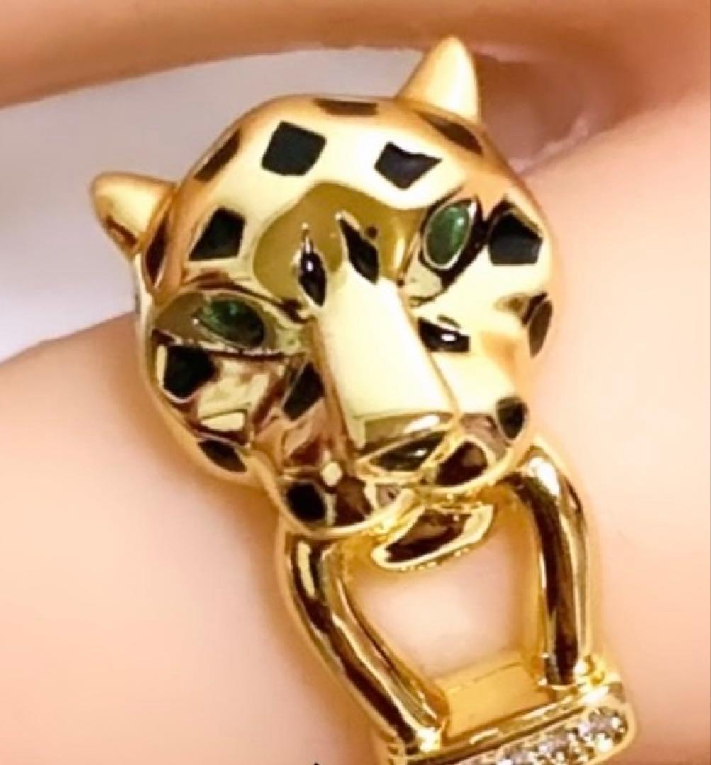 豹 ヒョウ YG ダイヤ リング 男女兼用 12号