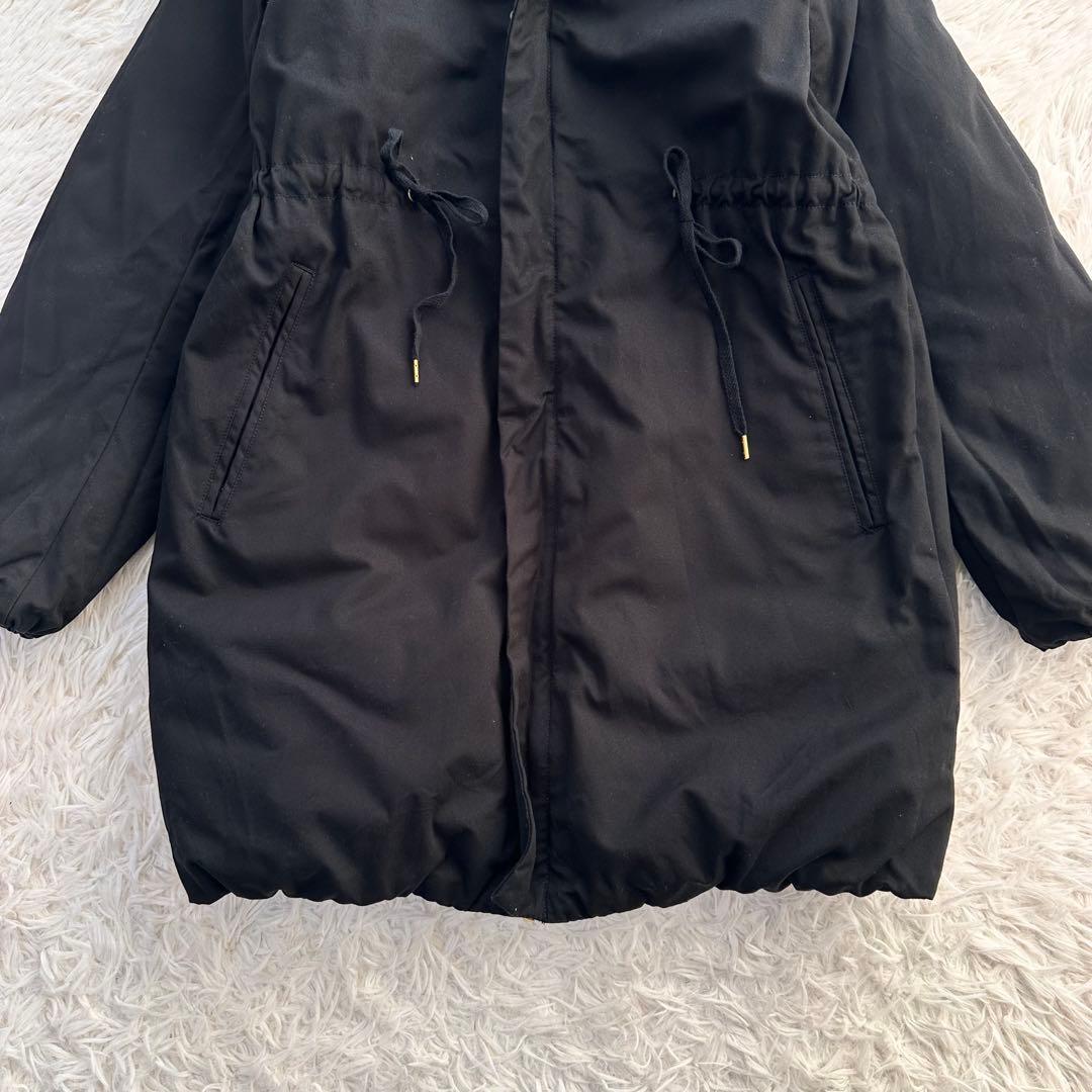 ドゥーズィエムクラス リバーシブルダウンジャケット 2way ラクーンファー 黒