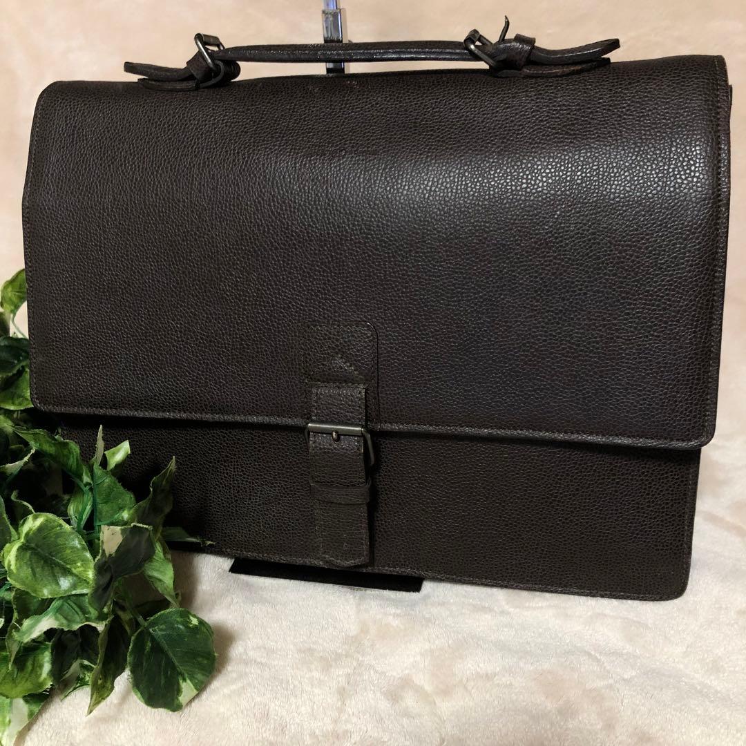 レア✨ポーター　吉田カバン　ブリーフケース ダレスバッグ　レザー　ダークブラウン