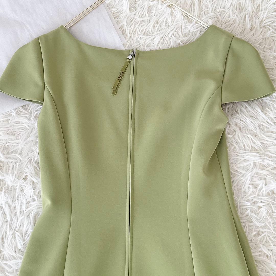 未使用級 フォクシー✨ギャザーフレアワンピース フレンチスリーブ 不織布カバー付