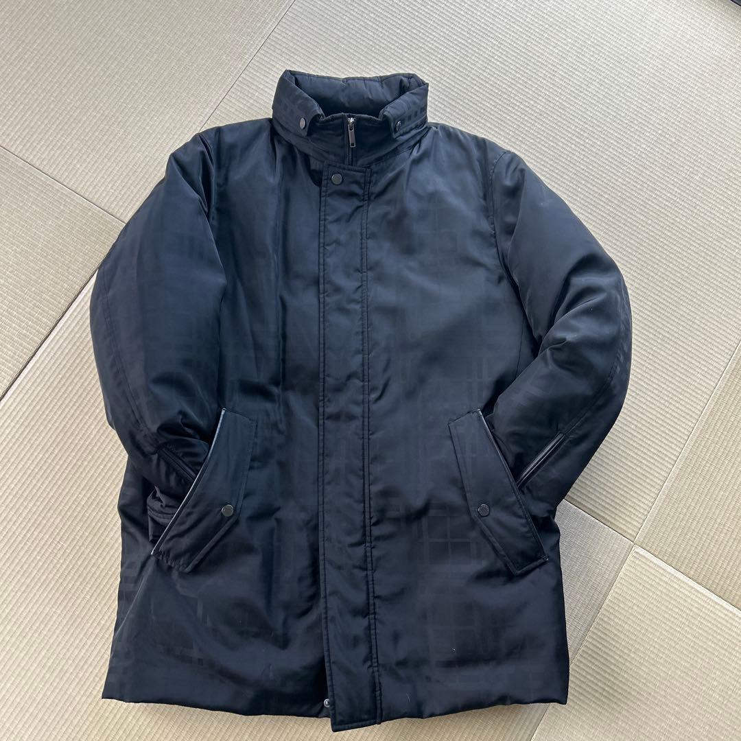 Burberry London メンズダウンジャケット フード付き チェック柄