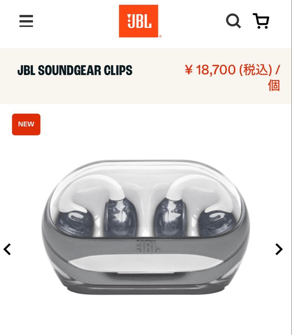 JBL SOUNDGEAR CLIPS ワイヤレスイヤホン 本体　充電ケースのみ