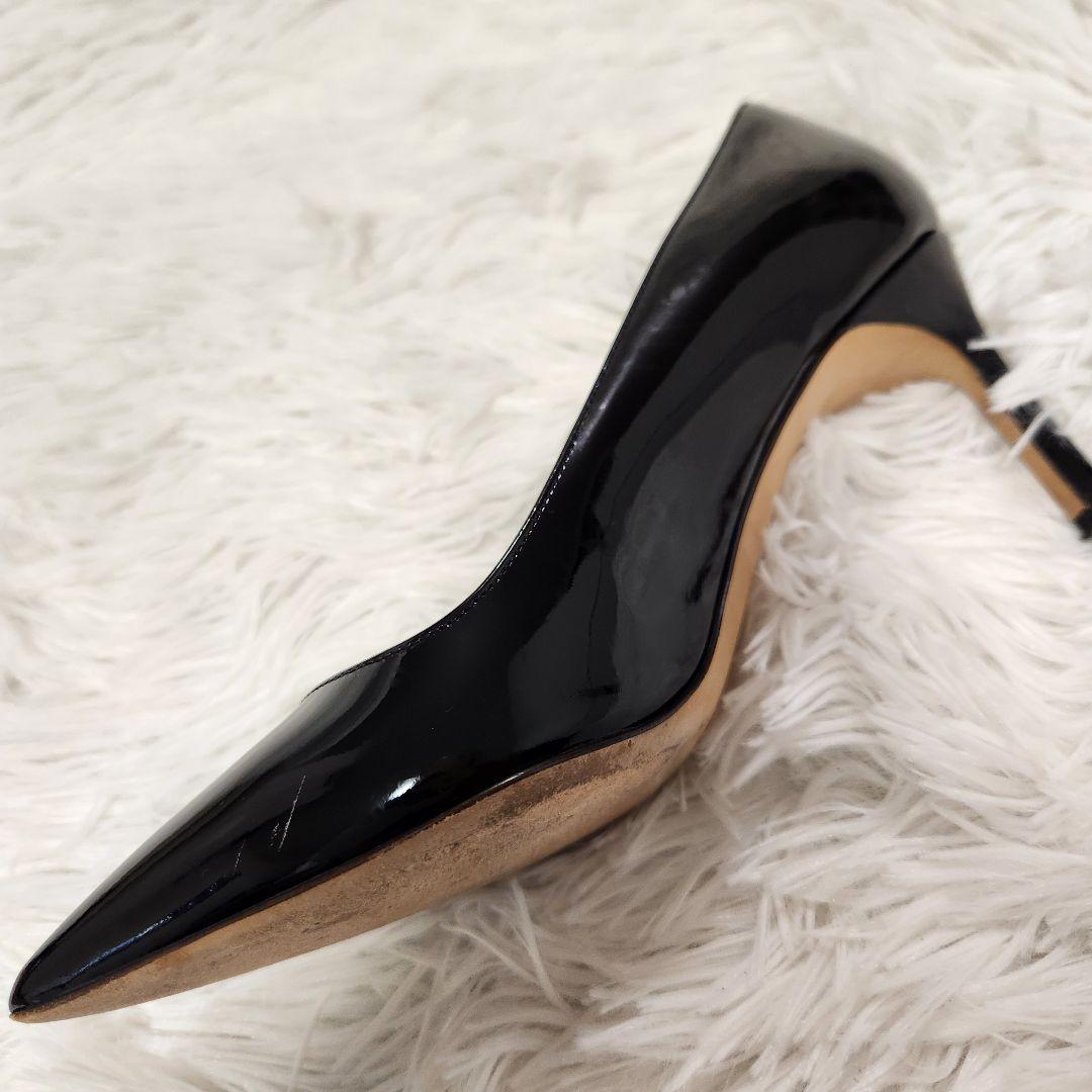 MANOLO BLAHNIK ブラック ハイヒール　エナメル　パンプス