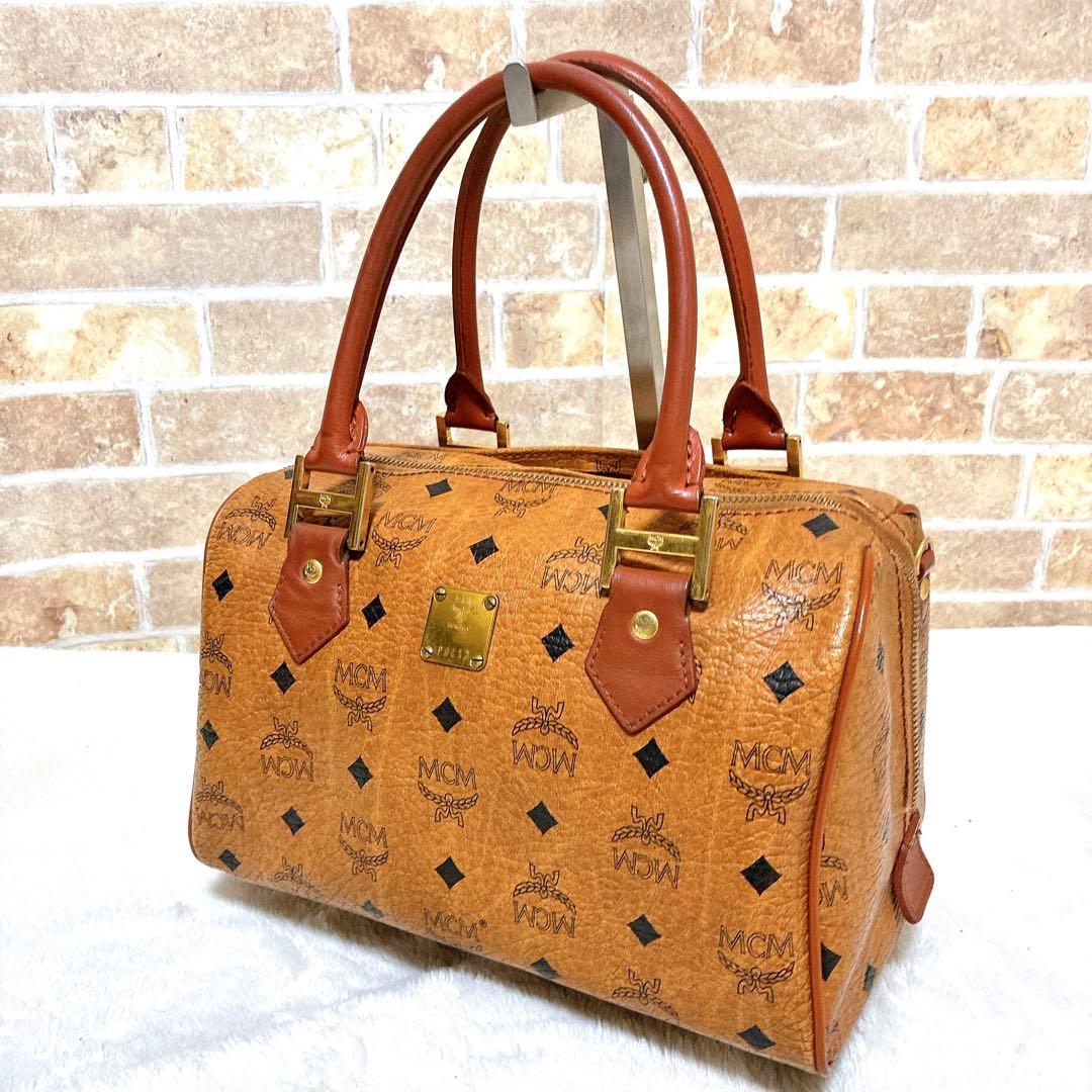 MCM エムシーエム ヴィセトス ミニボストンバッグ レザー 本革 ロゴ