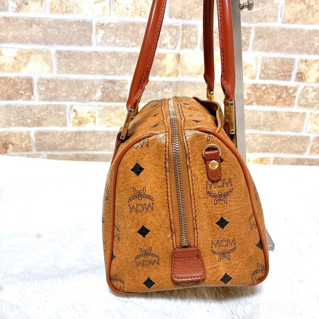 MCM エムシーエム ヴィセトス ミニボストンバッグ レザー 本革 ロゴ