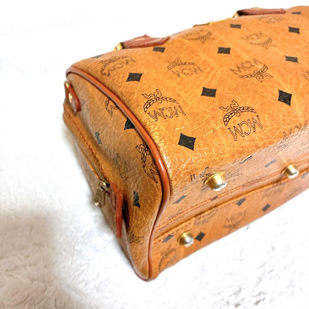 MCM エムシーエム ヴィセトス ミニボストンバッグ レザー 本革 ロゴ