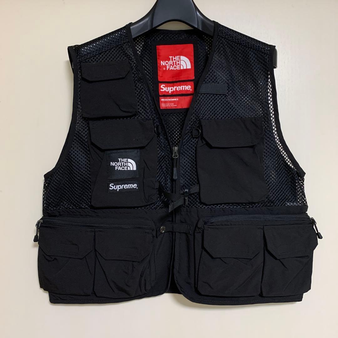 レア Supreme × THE NORTH FACE カーゴメッシュベスト S